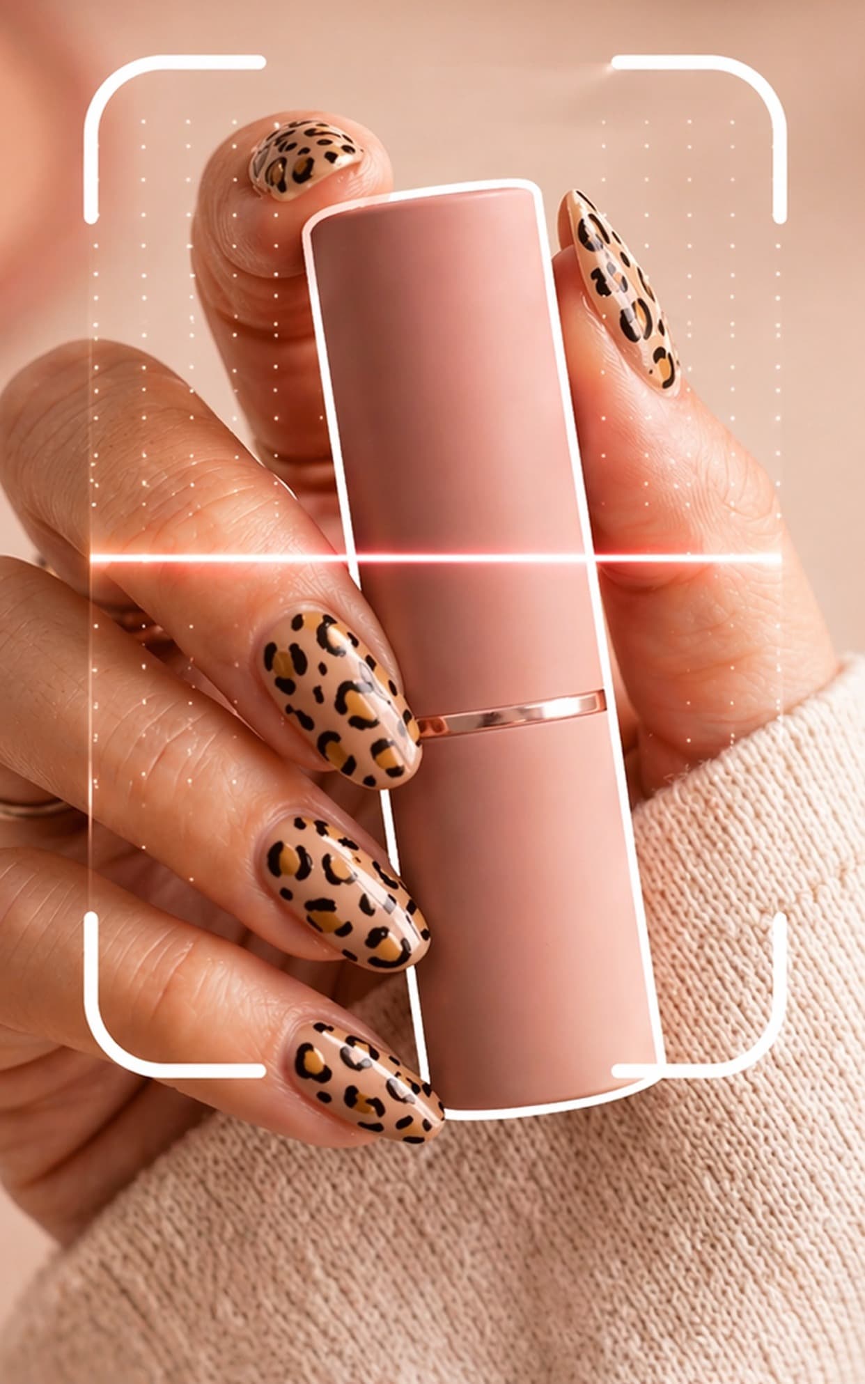 Hand scanning a lipstick into Project Pan